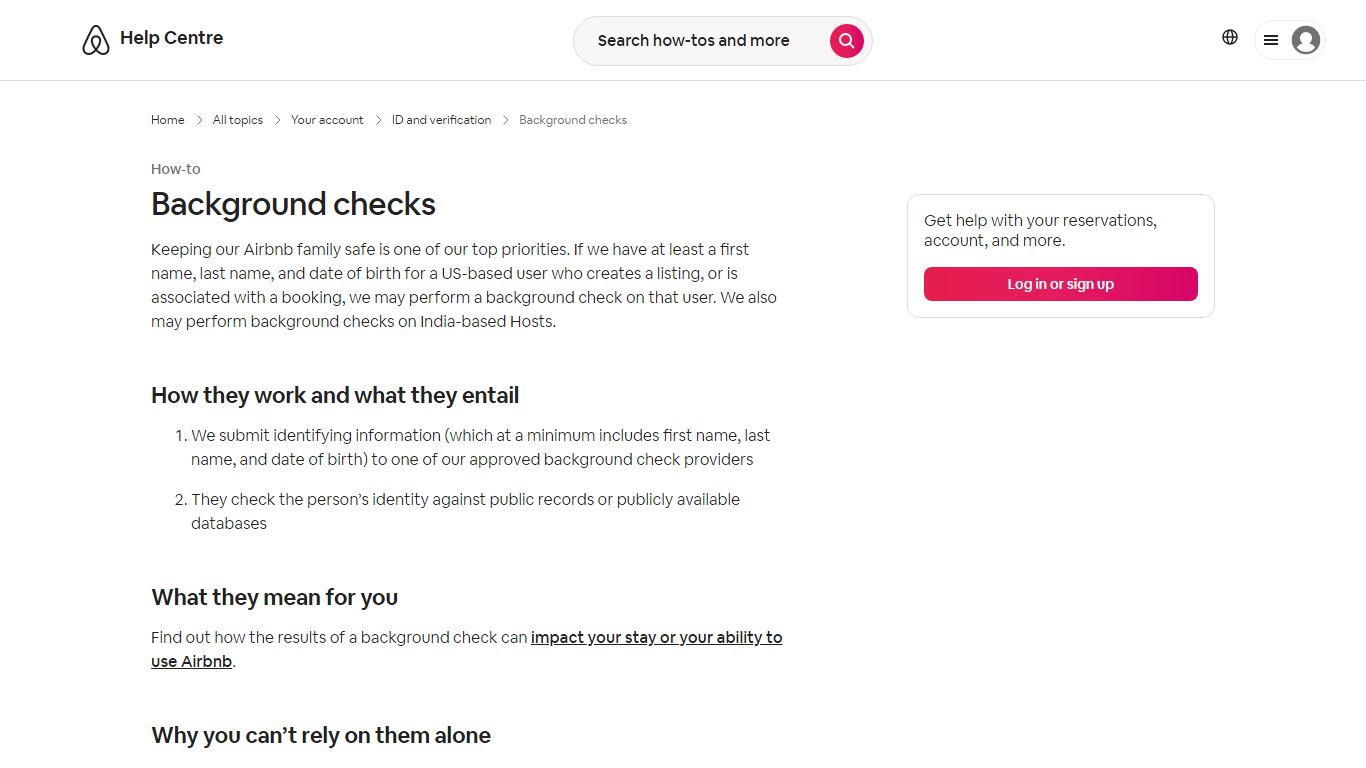 Background checks - Airbnb Help Centre